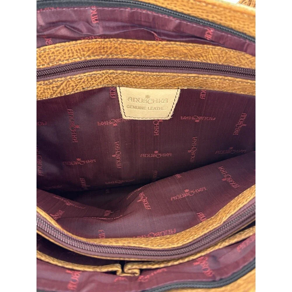 NEW Anna By Anuschka Mediterranean Garden Hand Painted Leather Large Tote Bag